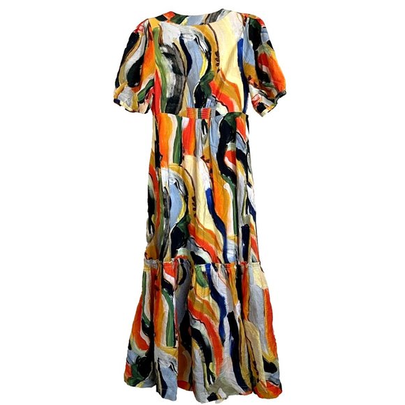 Anthropologie Maeve Suzannah Tiered Maxi Dress XS Colorful Maximalism - Picture 3 of 12